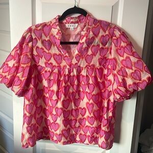 Heart patterned Valentine’s Day top
